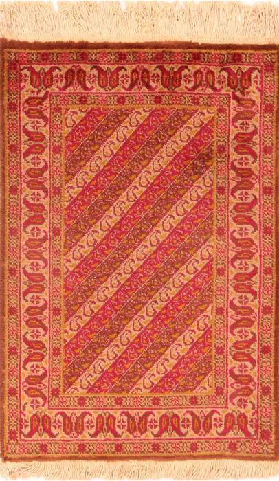 Tabriz Red Hand Knotted 111 X 210 Area Rug 100-26279 Image 0