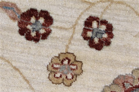 Pishavar Beige Round Hand Knotted 80 X 80 Area Rug 250-26280 Image 8