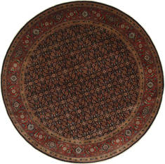 Herati Beige Round Hand Knotted 8'0" X 8'0"  Area Rug 250-26281
