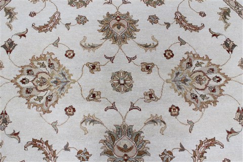 Chobi Beige Round Hand Knotted 82 X 82 Area Rug 250-26284 Image 5