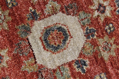 Modern Beige Round Hand Knotted 82 X 82 Area Rug 250-26286 Image 6