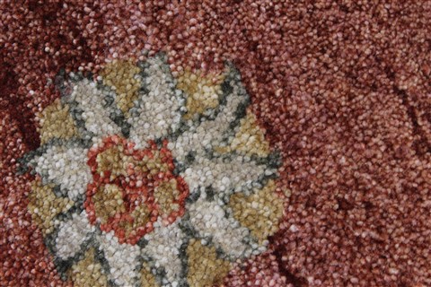 Modern Beige Round Hand Knotted 82 X 82 Area Rug 250-26286 Image 7