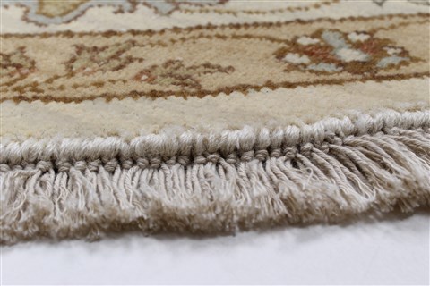 Chobi Beige Round Hand Knotted 80 X 80 Area Rug 250-26288 Image 5