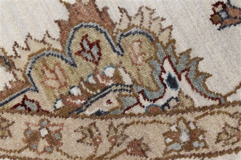 Chobi Beige Round Hand Knotted 80 X 80 Area Rug 250-26288 Image 8