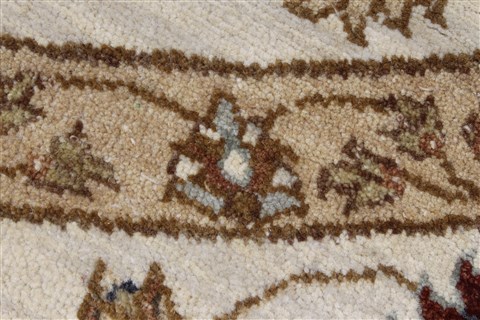 Chobi Beige Round Hand Knotted 80 X 80 Area Rug 250-26288 Image 9