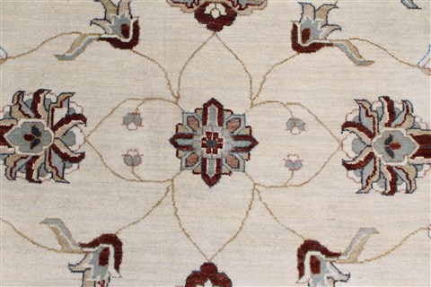 Ziegler Beige Round Hand Knotted 80 X 81 Area Rug 250-26293 Image 4