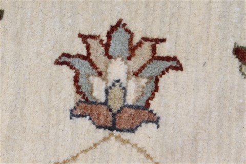 Ziegler Beige Round Hand Knotted 80 X 81 Area Rug 250-26293 Image 7