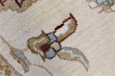 Ziegler Beige Round Hand Knotted 80 X 81 Area Rug 250-26293 Image 8