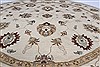 Ziegler Beige Round Hand Knotted 80 X 81 Area Rug 250-26293 Thumb 2