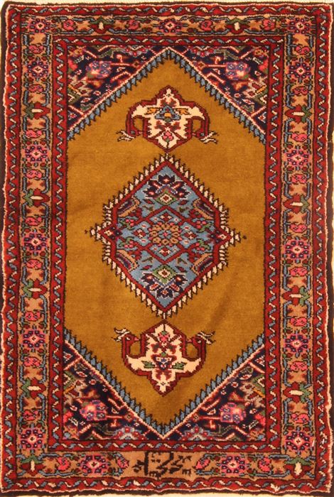 Sanandaj Green Hand Knotted 110 X 29 Area Rug 253-26294 Image 0