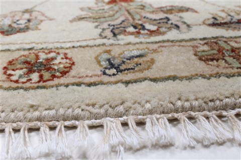 Chobi Beige Round Hand Knotted 81 X 82 Area Rug 250-26295 Image 6