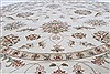 Chobi Beige Round Hand Knotted 81 X 82  Area Rug 250-26295 Thumb 3
