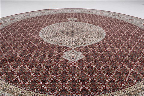 Mahi Beige Round Hand Knotted 82 X 83 Area Rug 250-26296 Image 2