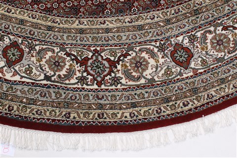 Mahi Beige Round Hand Knotted 82 X 83 Area Rug 250-26296 Image 3