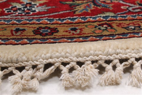 Tabriz Beige Round Hand Knotted 80 X 80 Area Rug 250-26297 Image 5