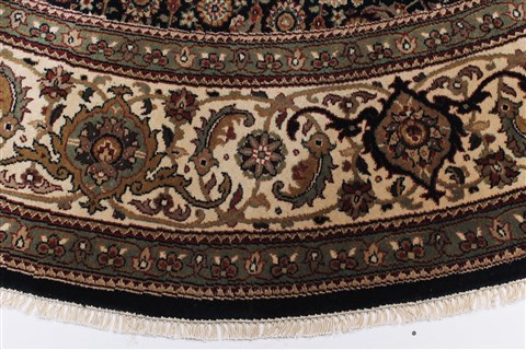 Herati Beige Round Hand Knotted 80 X 80 Area Rug 250-26298 Image 2