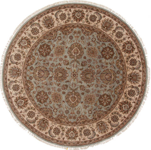 Herati Beige Round Hand Knotted 80 X 81 Area Rug 250-26299 Image 0