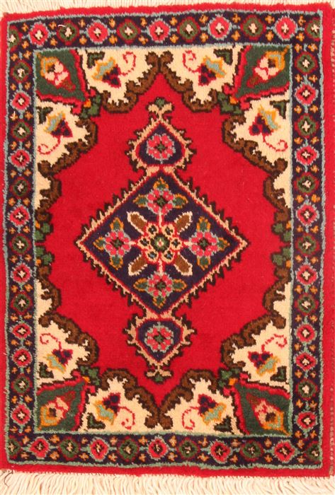 Tabriz Red Square Hand Knotted 19 X 24 Area Rug 253-26302 Image 0