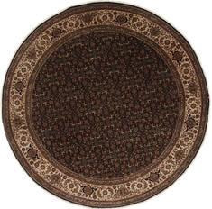 Herati Beige Round Hand Knotted 8'0" X 8'0"  Area Rug 250-26322