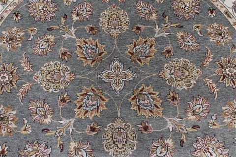Kashan Beige Round Hand Knotted 80 X 80 Area Rug 250-26324 Image 6