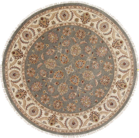 Kashan Beige Round Hand Knotted 80 X 80 Area Rug 250-26324 Image 0