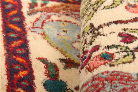 Tabriz Beige Square Hand Knotted 18 X 24 Area Rug 253-26325 Image 3