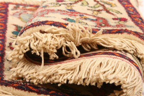 Tabriz Beige Square Hand Knotted 18 X 24 Area Rug 253-26325 Image 4