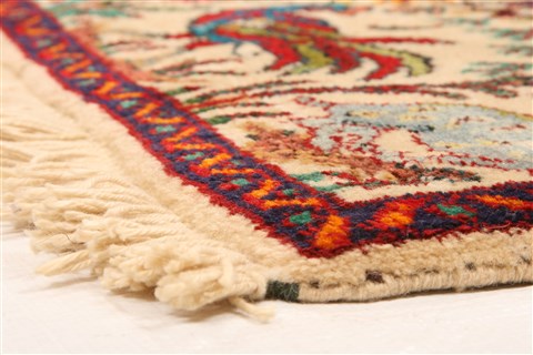 Tabriz Beige Square Hand Knotted 18 X 24 Area Rug 253-26325 Image 7