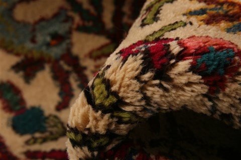 Tabriz Beige Square Hand Knotted 18 X 24 Area Rug 253-26325 Image 8