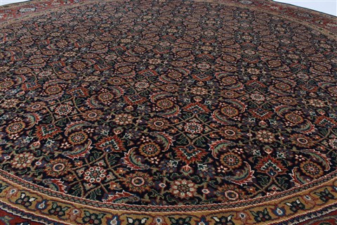 Herati Beige Round Hand Knotted 80 X 80 Area Rug 250-26326 Image 4