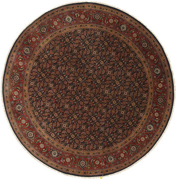 Herati Beige Round Hand Knotted 8'0" X 8'0"  Area Rug 250-26326
