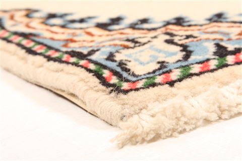 Nain White Hand Knotted 13 X 23 Area Rug 253-26331 Image 1