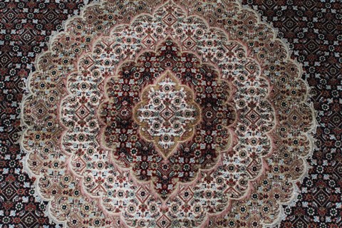 Tabriz Brown Round Hand Knotted 85 X 85 Area Rug 250-26333 Image 4