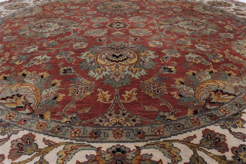 Kashan Beige Round Hand Knotted 81 X 81 Area Rug 250-26341 Image 2