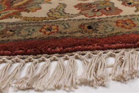 Kashan Beige Round Hand Knotted 81 X 81 Area Rug 250-26341 Image 5