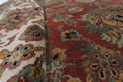 Kashan Beige Round Hand Knotted 81 X 81 Area Rug 250-26341 Image 8