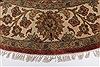 Kashan Beige Round Hand Knotted 81 X 81  Area Rug 250-26341 Thumb 3