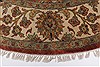 Kashan Beige Round Hand Knotted 81 X 81 Area Rug 250-26341 Thumb 3