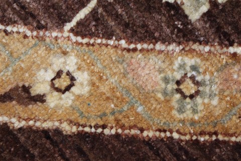 Chobi Brown Round Hand Knotted 82 X 84 Area Rug 250-26342 Image 9