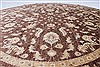 Chobi Brown Round Hand Knotted 82 X 84 Area Rug 250-26342 Thumb 4