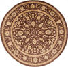 Chobi Brown Round Hand Knotted 82 X 84  Area Rug 250-26342 Thumb 0