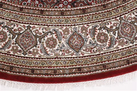 Mahi Brown Round Hand Knotted 611 X 611 Area Rug 250-26343 Image 3