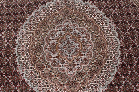Mahi Brown Round Hand Knotted 611 X 611 Area Rug 250-26343 Image 4