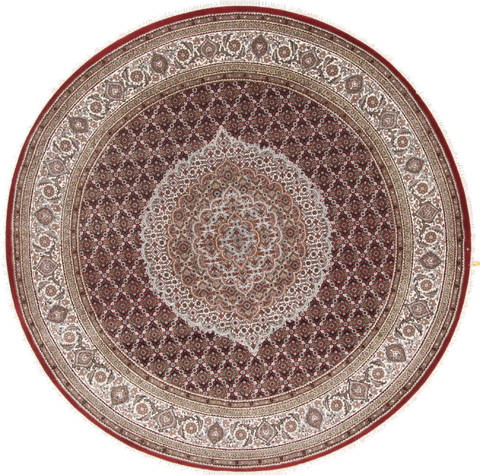 Mahi Brown Round Hand Knotted 611 X 611 Area Rug 250-26343 Image 0