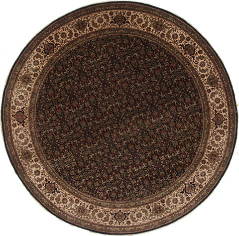 Herati Beige Round Hand Knotted 711 X 711  Area Rug 250-26344 Image 0