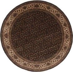 Indian Herati Beige Round 7 to 8 ft Wool Carpet 26344