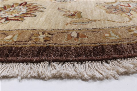 Chobi Brown Round Hand Knotted 80 X 81 Area Rug 250-26345 Image 5