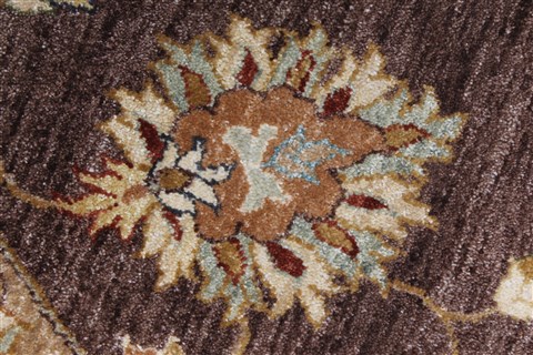 Chobi Brown Round Hand Knotted 80 X 81 Area Rug 250-26345 Image 7