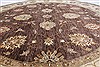 Chobi Brown Round Hand Knotted 80 X 81  Area Rug 250-26345 Thumb 2