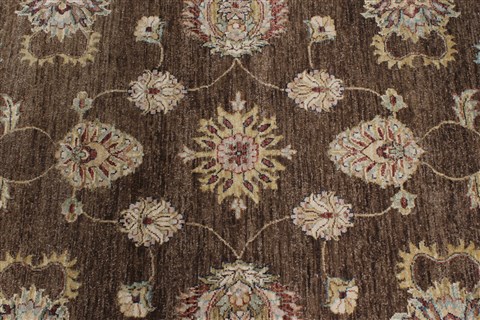 Chobi Brown Round Hand Knotted 711 X 711 Area Rug 250-26349 Image 4